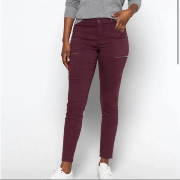 pistola Pants - Women’s NWT Pistola Dark Purple Size 32‎ or 14 Cargo Skinny Pants